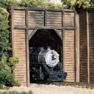 Entrée de tunnel en bois 1 voie 1 160 - Woodland C1154 Remise
