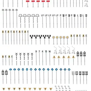 Set de panneaux signalisation de voies 1 87 - Faller 120298 Livraison Express