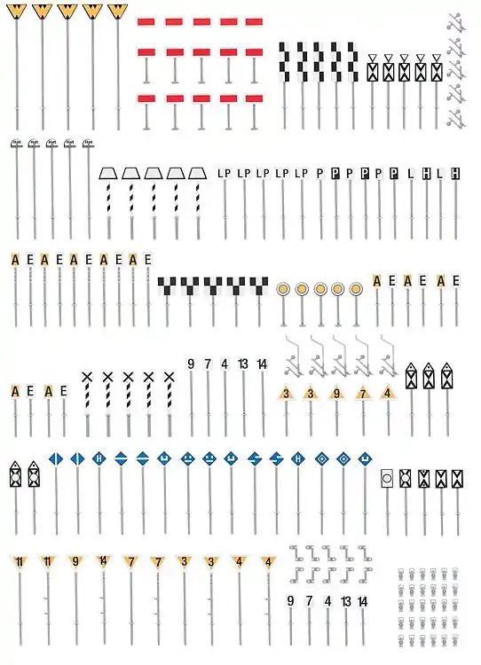 Set de panneaux signalisation de voies 1 87 - Faller 120298 Livraison Express