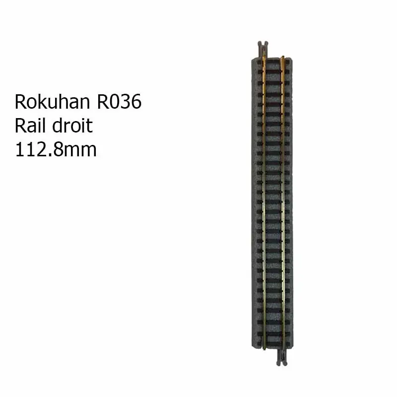 Haute Qualité 2 rails, droit avec ballast, 112.8 mm - ROKUHAN R036 - Z 1/220