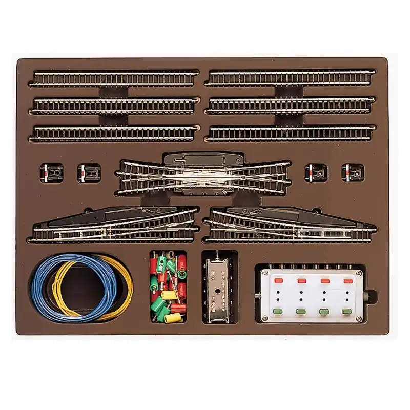 Expédié Aujourd'hui Coffret de rails T3 avec aiguillages et TJD-Z 1/220-MARKLIN 8194