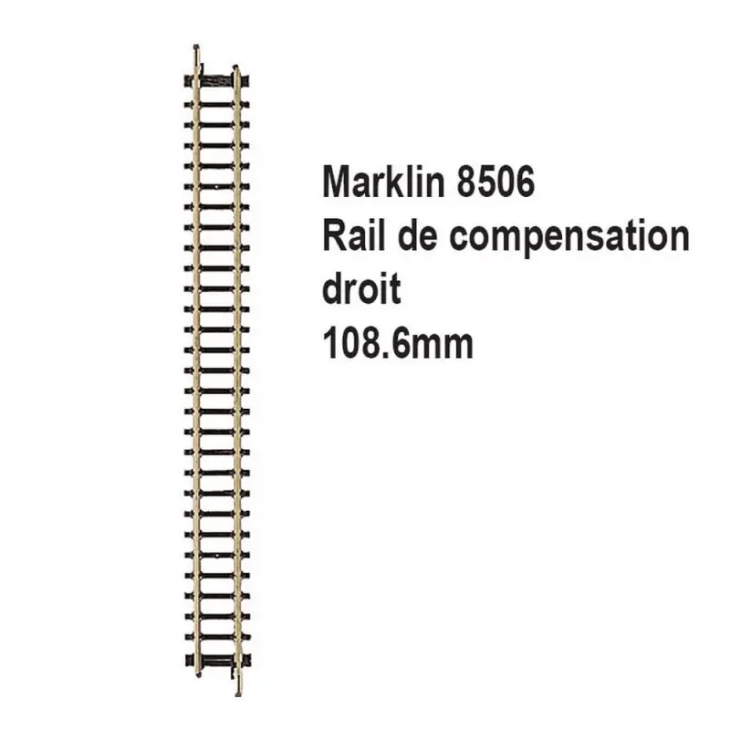 Rail de compensation droit 108.6mm-Z 1/220-MARKLIN 8506 Expédition Rapide