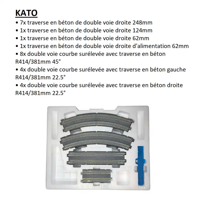 Jeu de variante V11, double voie, Unitrack - KATO 20-870 - N 1/160 Satisfait Ou Remboursé