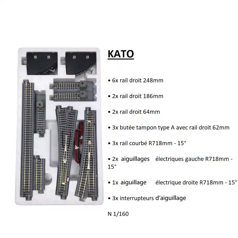 Meilleure Vente Jeu de variante V3, gare de triage, 22 pièces, Unitrack - LEMKE/KATO 20-862 - N 1/160