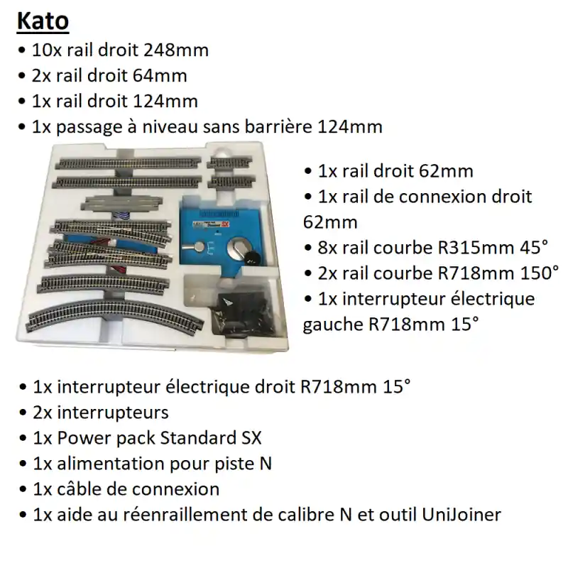 Livraison Express Master Set M2, piste ovale, avec Kato power pack SX, Unitrack - KATO 20-853 - N 1/160