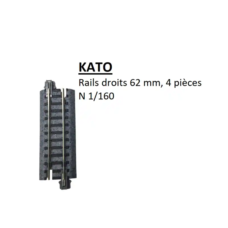 Must-Have 4 rails droits 62 mm, 2 7/16 - KATO 20-040 - N 1/160