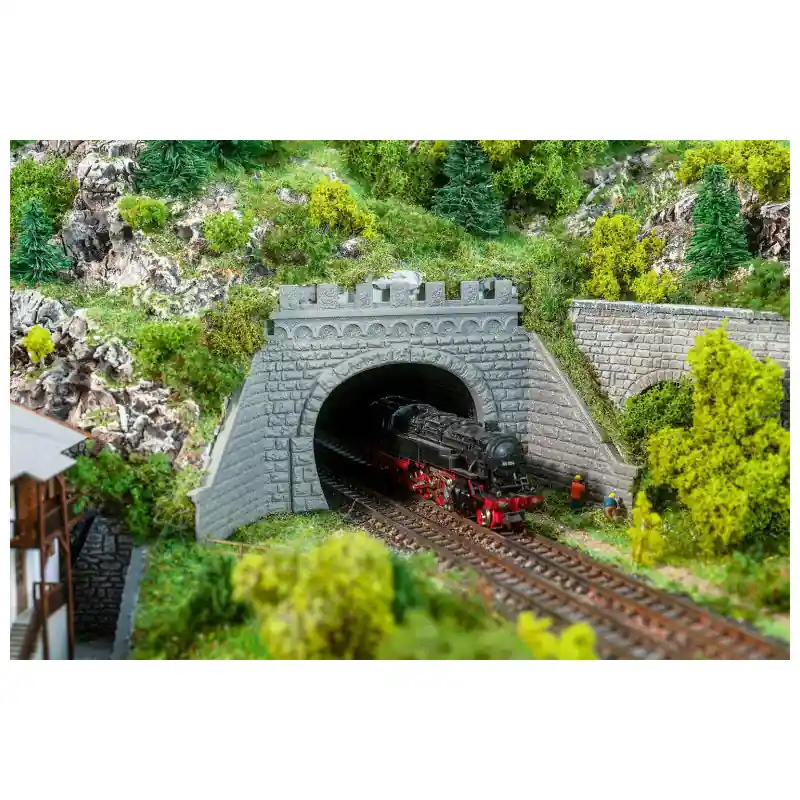 Quantité Limitée 2 Portails de tunnel, 2 voies - Faller 272588 - N 1/160