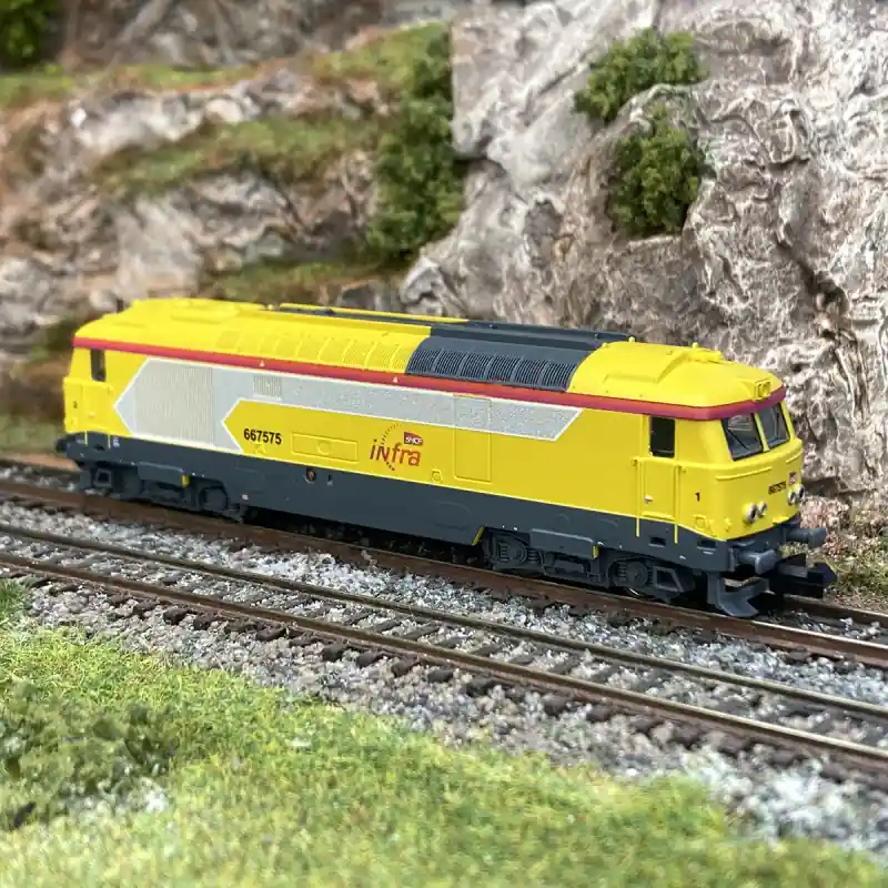 Commander Vite Locomotive diesel BB 667575, INFRA, SNCF, Ep VI, Digital son - MINITRIX 16707 - N 1/160