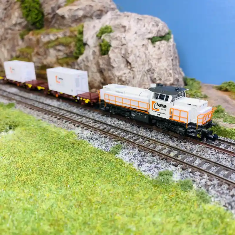 Offre Du Jour Locomotive diesel G1000 BB et 2 voitures génératrices, Sersa, Ep VI - LEMKE COLLECTION LC96001 - N 1/160