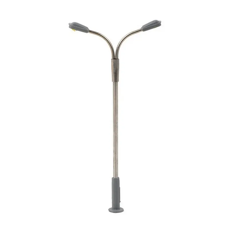 Lampadaires 2 bras à LED 12 V - 65 mm (x3) - N 1/160 - FALLER 272121 Certifié