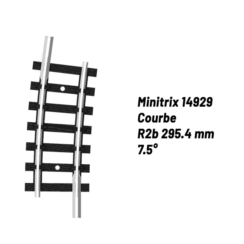 Pas Cher Rail Courbe R2b 295.4 mm 7.5°-N-1/160-MINITRIX 14929