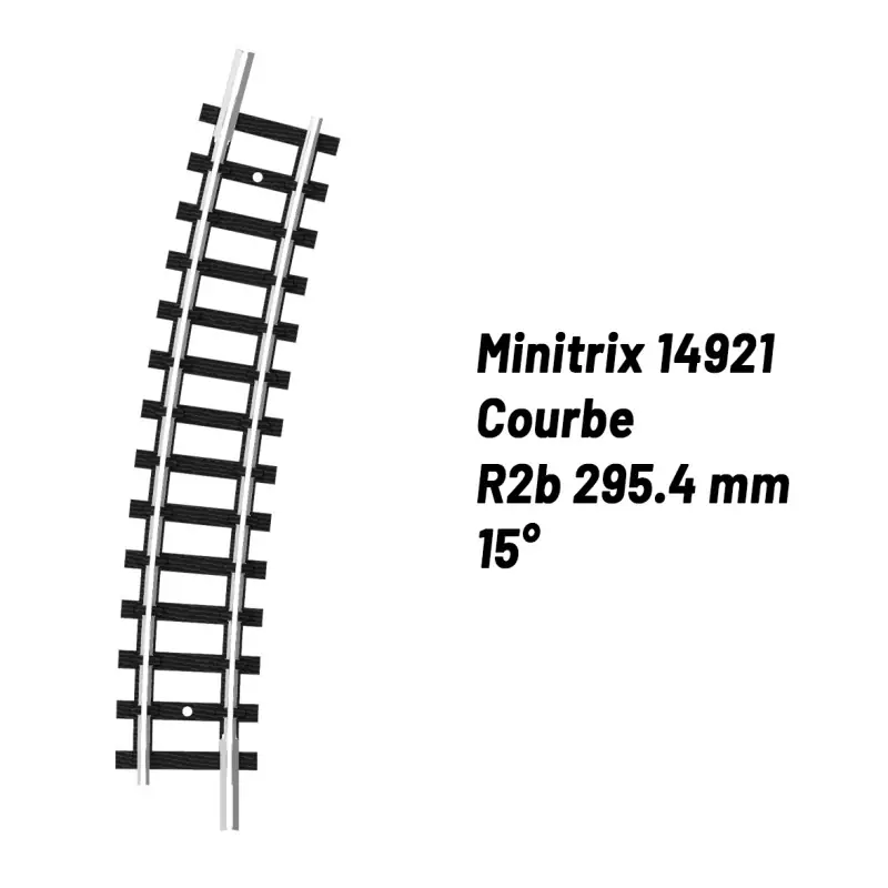 Meilleur Prix Rail Courbe R2b 295.4 mm 15°-N-1/160-MINITRIX 14921
