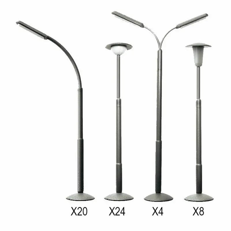 56 lampadaires non fonctionnels -N-1/160 -FALLER 272453 Prix Réduit