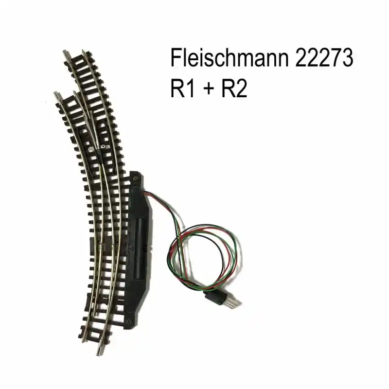 Rail aiguillage courbe gauche électrique R1 et R2-N-1/160-FLEISCHMANN 22273 Promotion Saisonnière