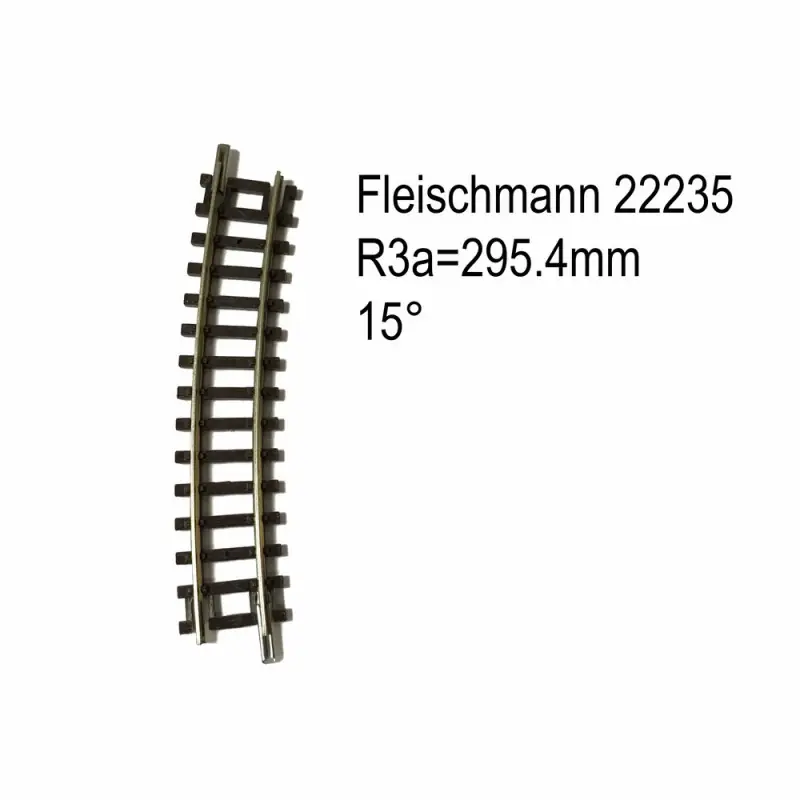 Rail courbe R3a 295.4mm 15 degrés-N-1/160-FLEISCHMANN 22235 Top Vente