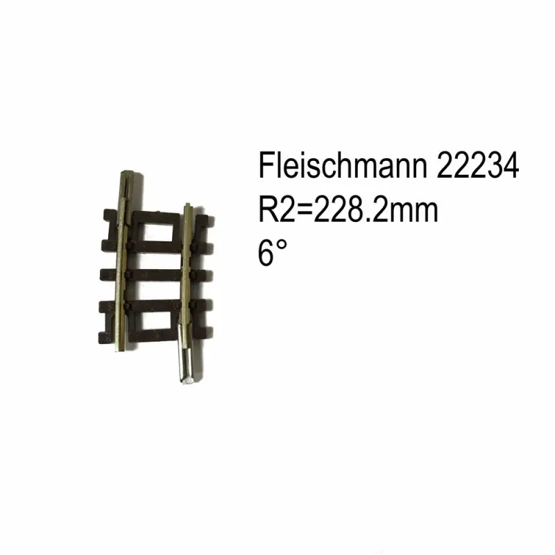 Livraison Express Rail courbe R2 228.2mm 6 degrés-N-1/160-FLEISCHMANN 22234