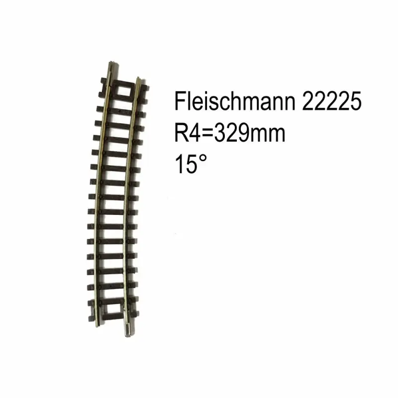 Bon Marché Rail courbe R4 329mm 15 degrés-N-1/160-FLEISCHMANN 22225
