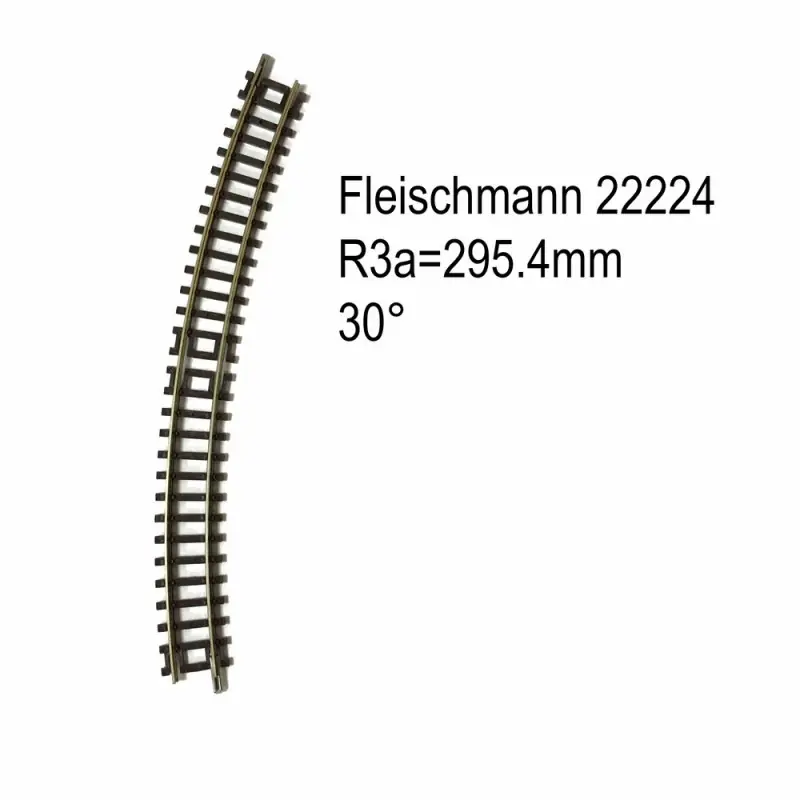 Rail courbe R3a 295.4mm 30 degrés-N-1/160-FLEISCHMANN 22224 Meilleur Prix