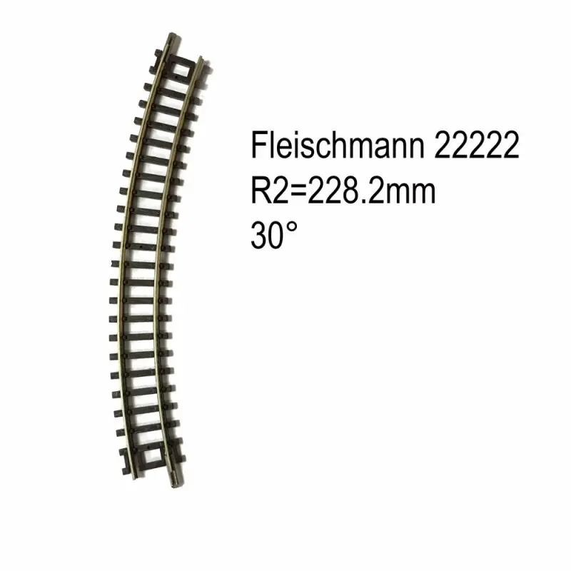 Rail courbe R2 228.2mm 30 degrés-N-1/160-FLEISCHMANN 22222 Meilleur Prix