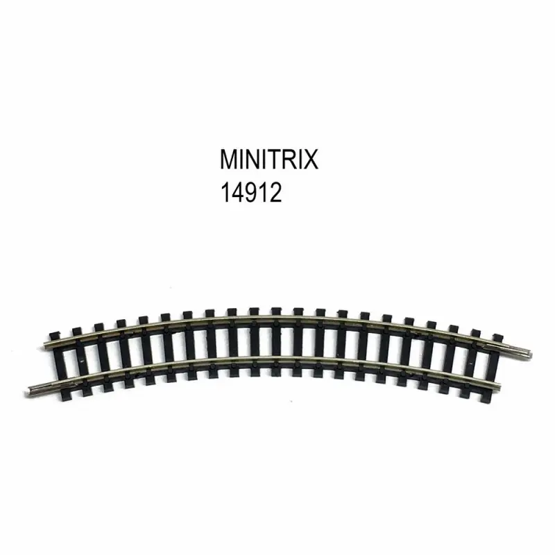 Rail courbe R1 194.6mm 30 degrés -N-1/160-MINITRIX 14912 Expédition Rapide