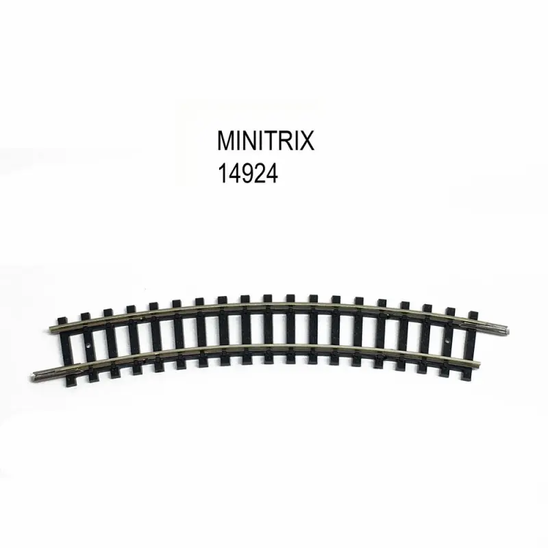 Must-Have Rail courbe R2 228.2mm 24 degrés -N-1/160-MINITRIX 14924
