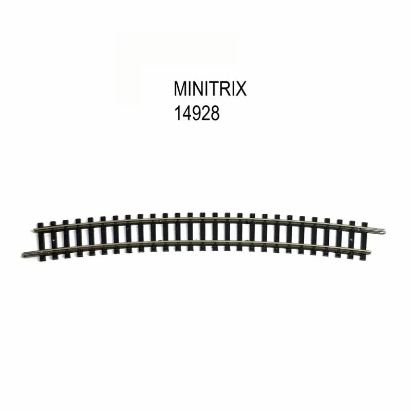 Rail courbe R6 526.5mm 15 degrés -N-1/160-MINITRIX 14928 Authentique