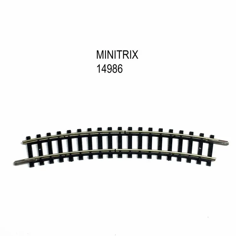 Vente Directe Rail courbe deux coupures R2 228.2mm 24 degrés -N-1/160-MINITRIX 14986