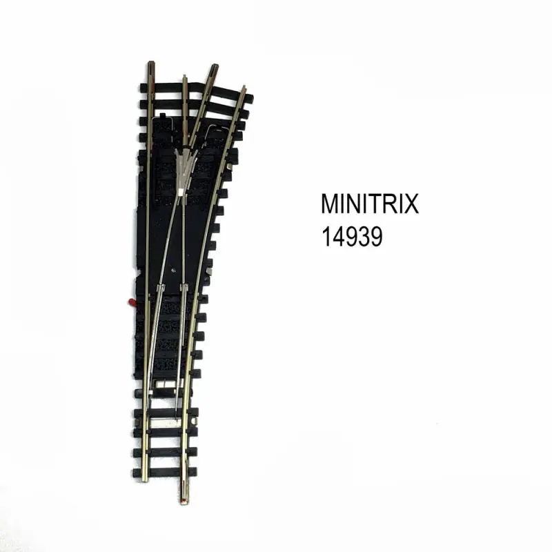 Seulement Aujourd'hui Aiguillage droit droit R4 de 15 degrés coeur de pointe métal -N-1/160-MINITRIX 14939