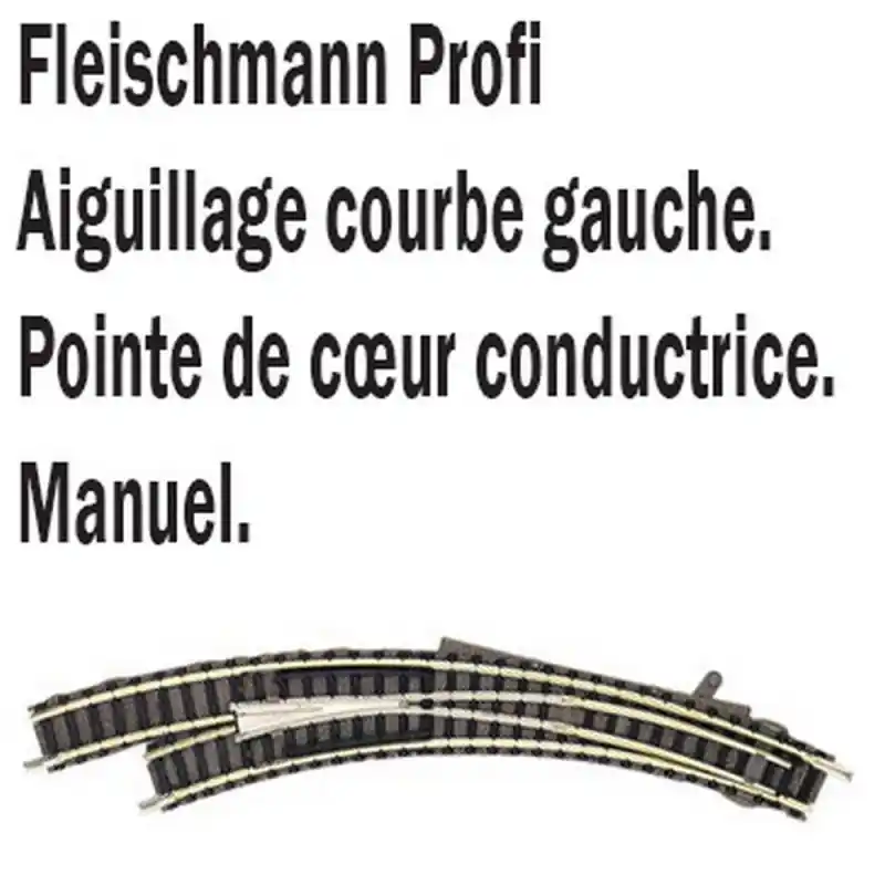 Dernier Modèle Aiguillage courbe gauche-N-1/160-FLEISCHMANN 9168