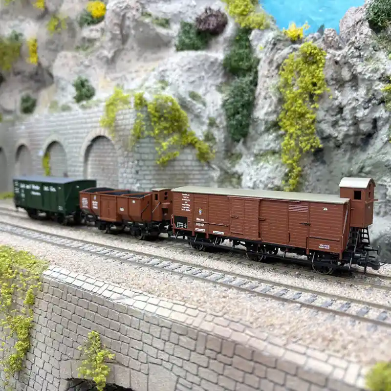3 wagons de marchandises, K.Bay.Sts.B., Ep. I - ROCO 6600223 - HO 1/87 Meilleur Choix