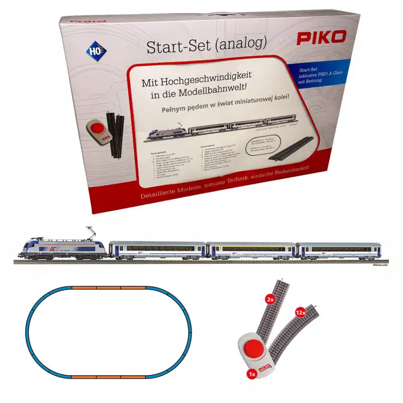 Coffret de démarrage, locomotive EU 44 et 3 voitures voyageurs, PKP, Ep. VI - PIKO 57116 - HO 1/87 Offre Limitée