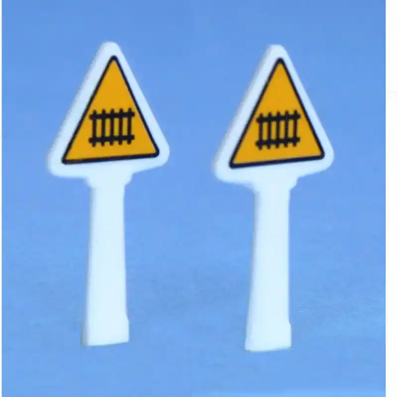 2 panneaux Michelin de danger et de prudence - SAI retro 87 8311 - HO 1/87 Commander Maintenant
