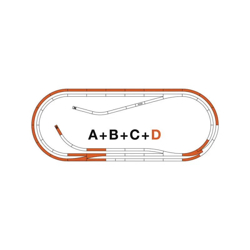 ROCO LINE Coffret de voies D, voies avec ballast - ROCO 42022 - HO 1/87 Remise