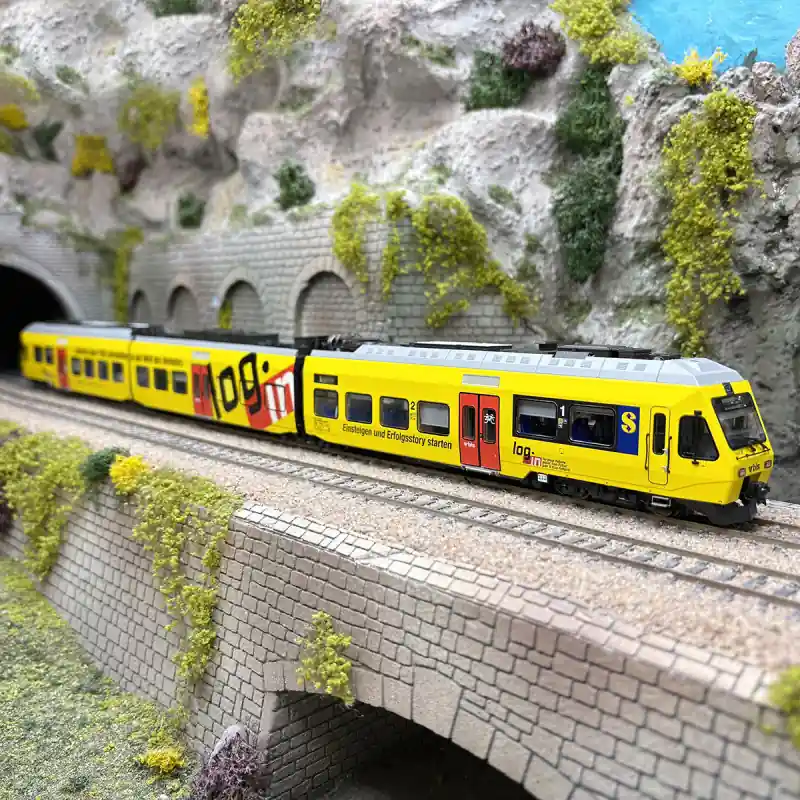 Automotrice RaBe 525 037 NINA "Login", 3 éléments, BLS, Ep. VI - LSMODELS 17201DC - HO 1/87 Expédié Aujourd'hui