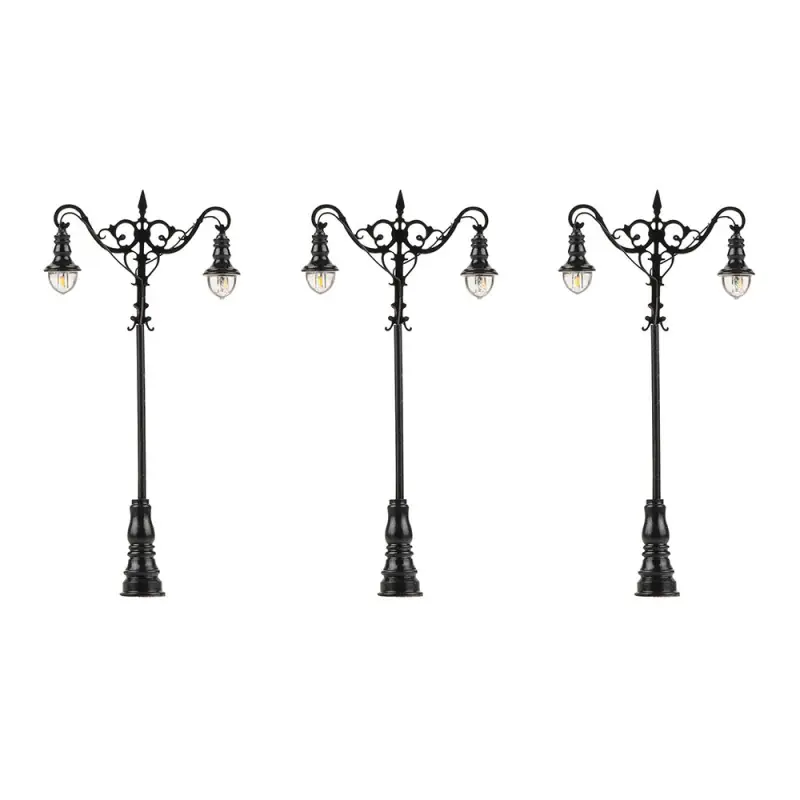 Nouvel Arrivage Lampadaire doubles boules suspendues (x3) - FALLER 180114 - HO 1/87