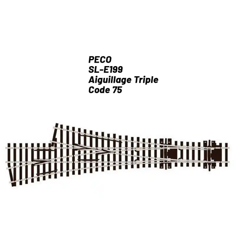 Commander Maintenant Aiguillage Triple code 75-HO 1/87-PECO SLE199
