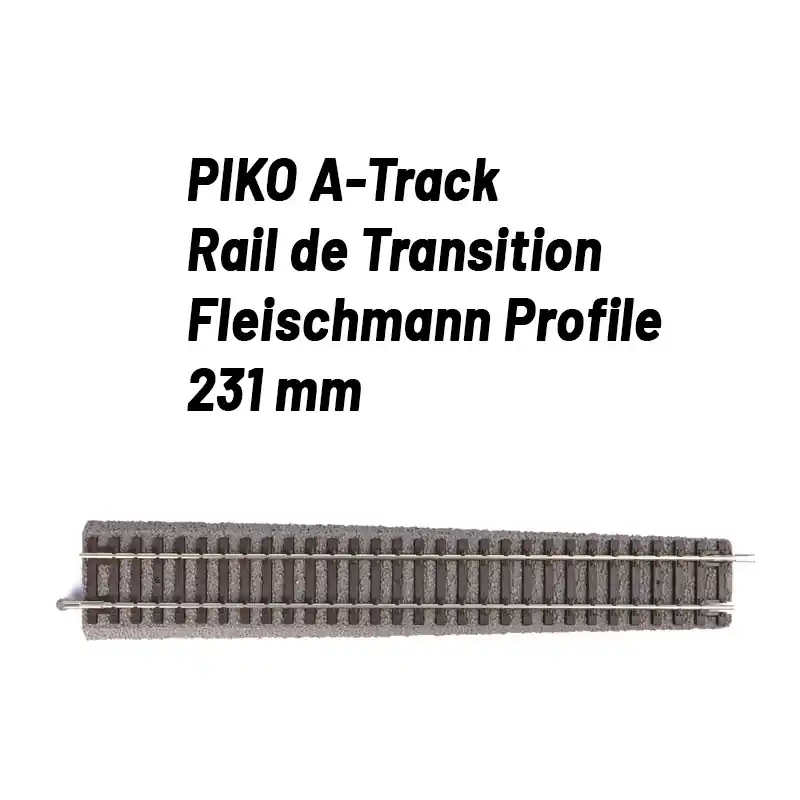 Rail de transition Droit Fleischmann Profile-HO 1/87-PIKO 55432 Quantité Limitée