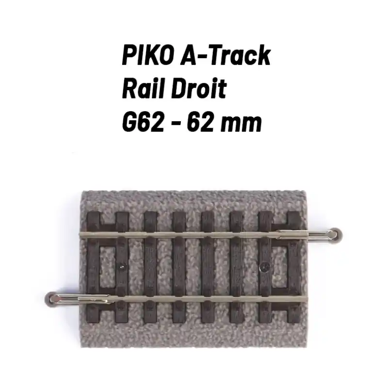 Acheter En Ligne Rail Droit 62 mm avec ballast-HO 1/87-PIKO 55405