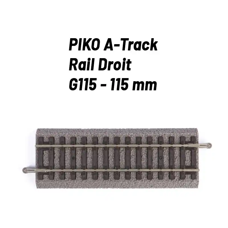 Offre Spéciale Rail Droit 115 mm avec ballast-HO 1/87-PIKO 55403