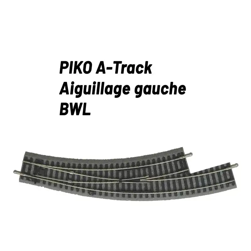 Aiguillage courbe gauche R2 / R3 avec ballast-HO 1/87-PIKO 55422 Populaire