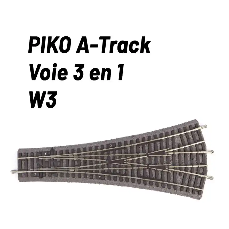 Certifié 3 Voies en 1 avec ballast-HO 1/87-PIKO 55425