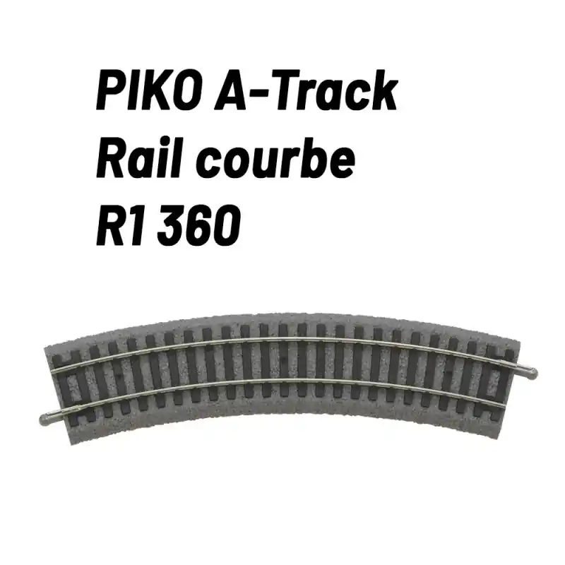 Rail courbe R1 360 mm avec ballast-HO 1/87-PIKO 55411 Acheter Direct