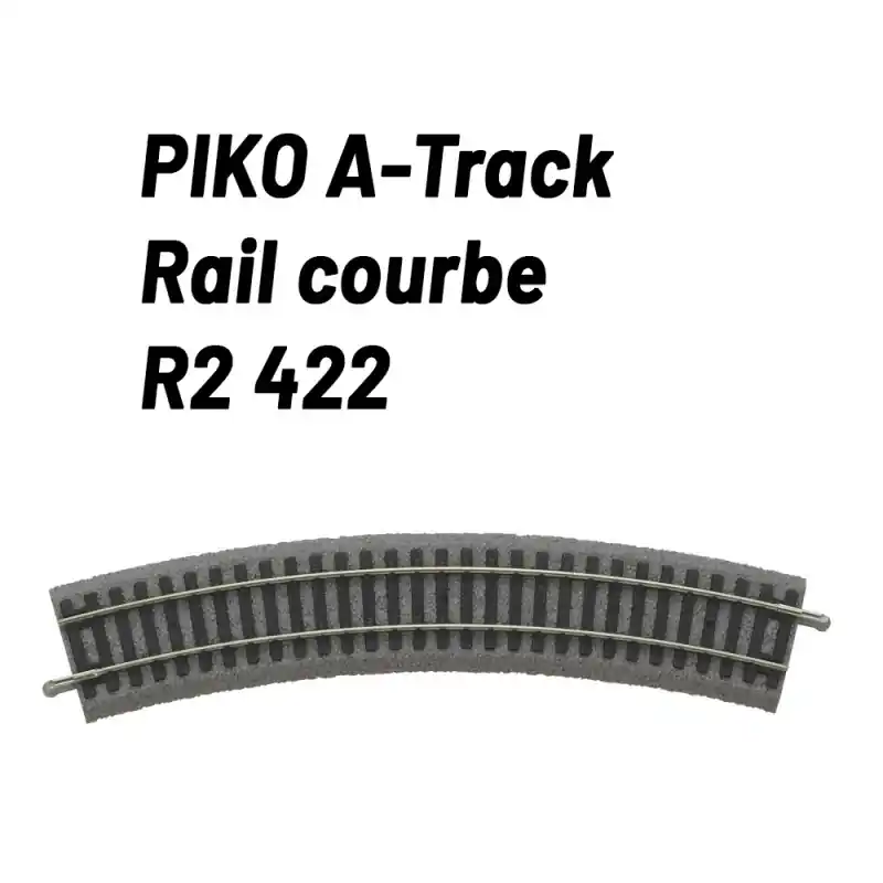 Rail courbe R2 422 mm avec ballast-HO 1/87-PIKO 55412 Vente Flash