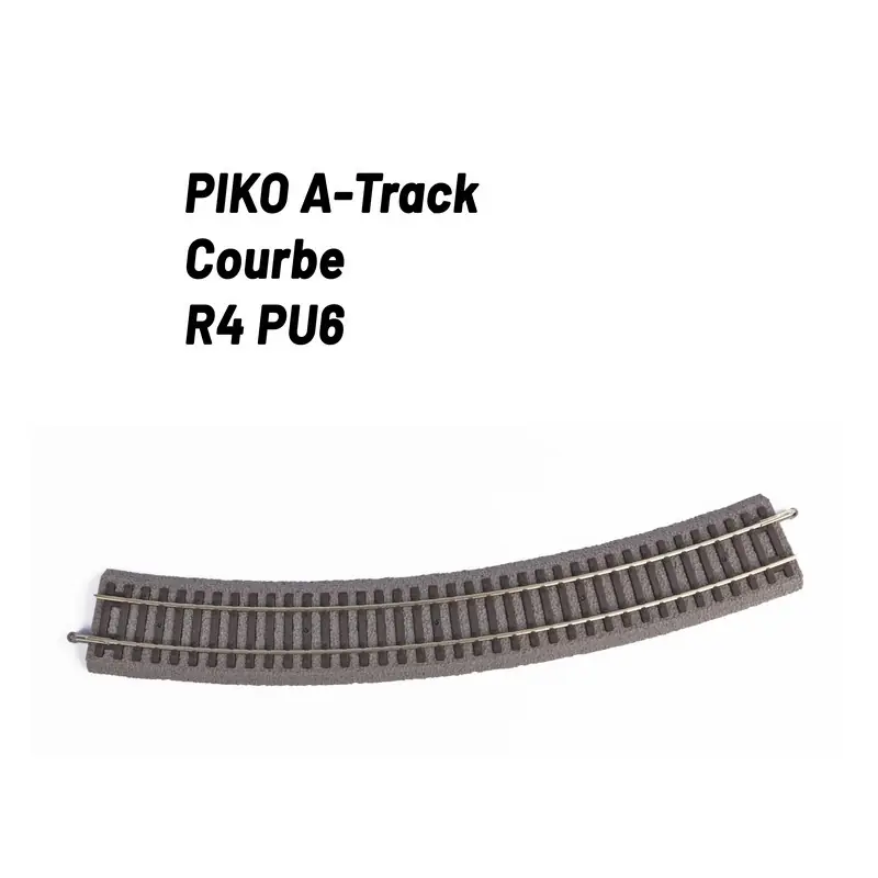 Authentique Rail courbe R4 - 546 mm avec ballast-HO 1/87-PIKO 55414