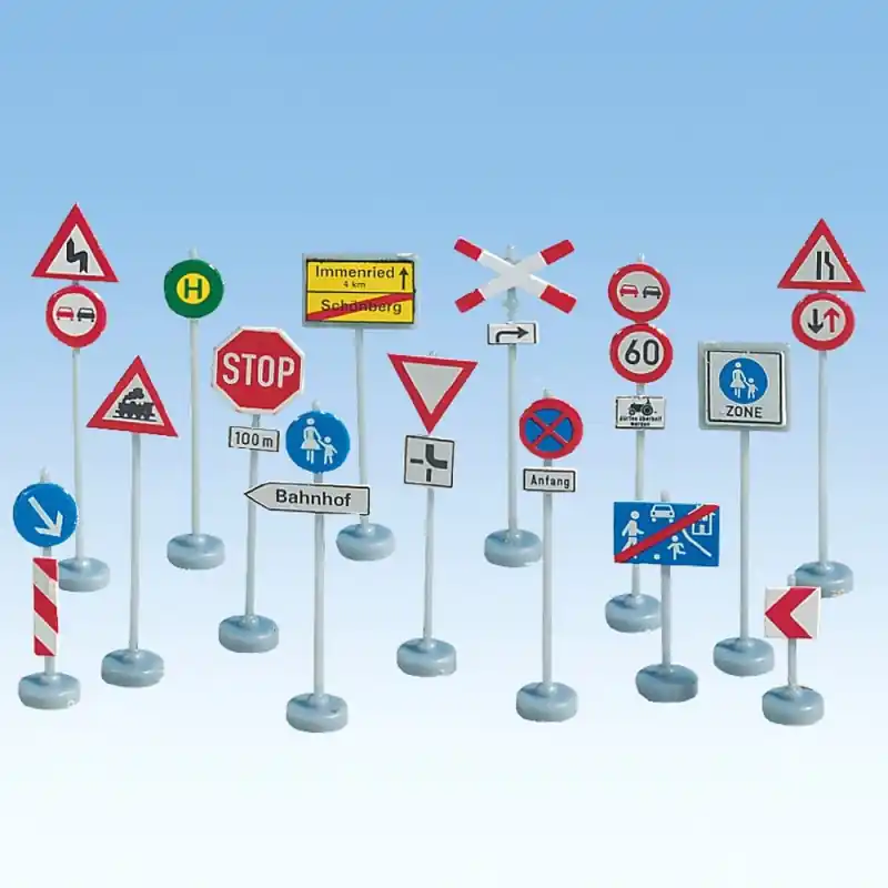 270 panneaux de signalisation routière- HO 1/87 -NOCH 60521 Acheter Direct