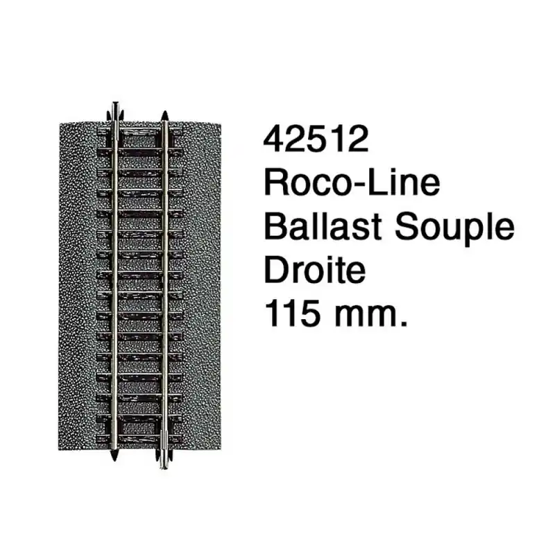 Haute Qualité Rail 115 mm Ballast Souple-HO 1/87-ROCO 42512