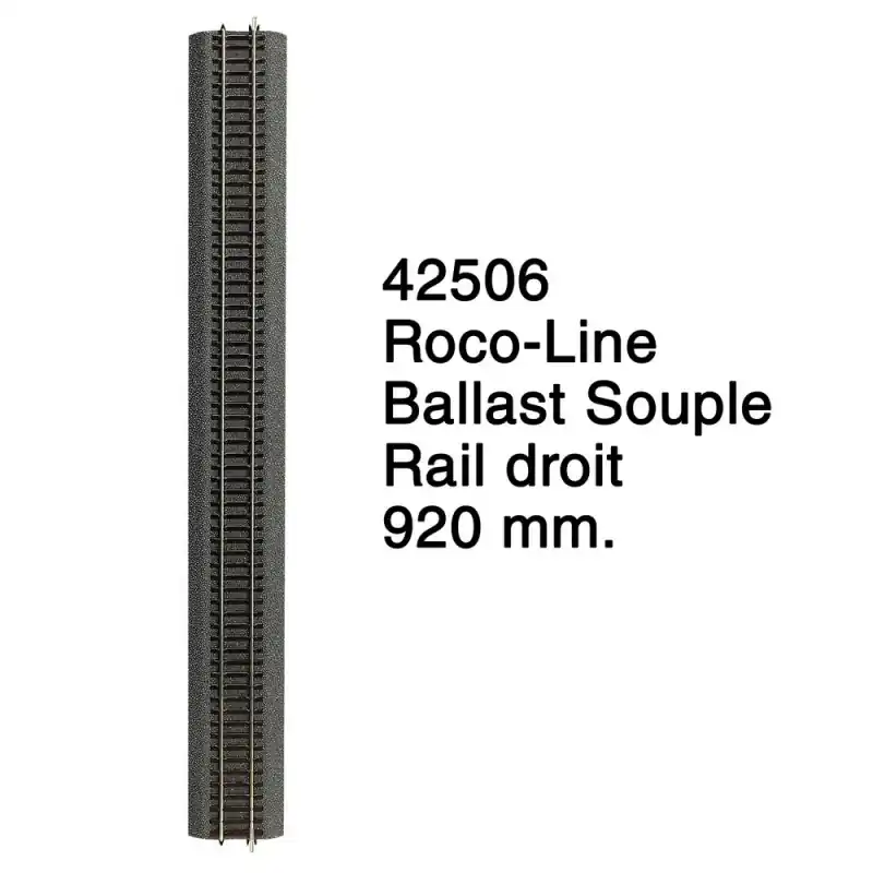 Soldes Rail droit 920 mm Ballast Souple-HO 1/87-ROCO 42506