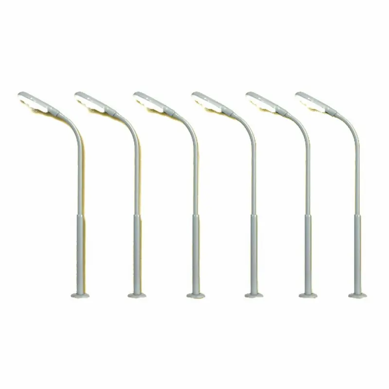 6 lampadaires de rue ou autre-HO-1/87-VIESSMANN 60906 Nouveauté
