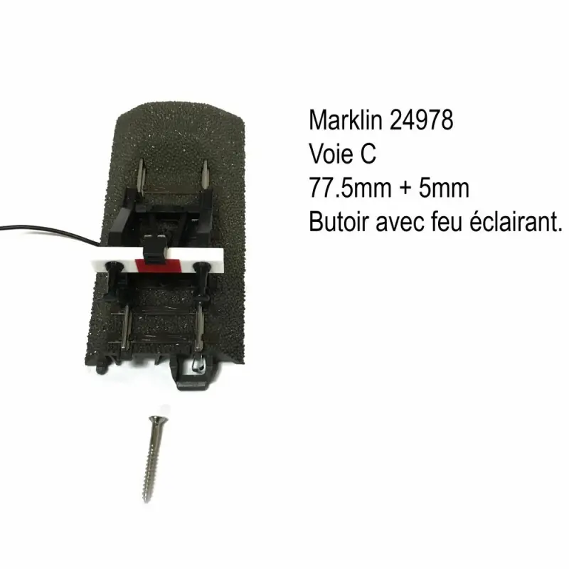 Jusqu'à Épuisement Des Stocks Butoir sur rail 77.5mm avec feu voie C-HO-1/87-MARKLIN 24978