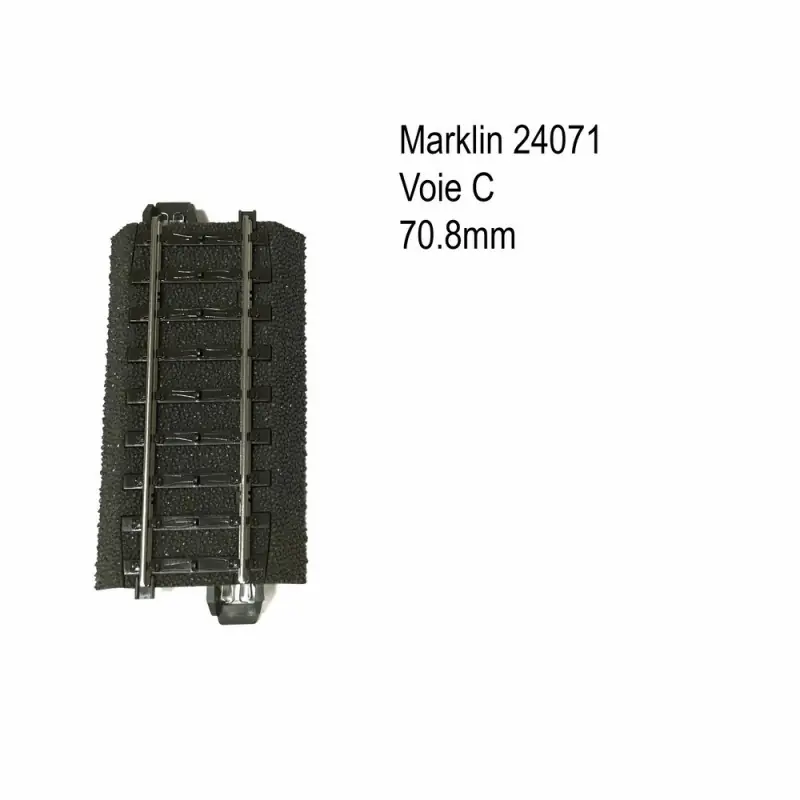 Prix Choc Rail droite 70.8mm voie C-HO-1/87-MARKLIN 24071
